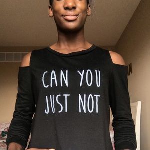 New Charlotte Russe of the shoulder crop top